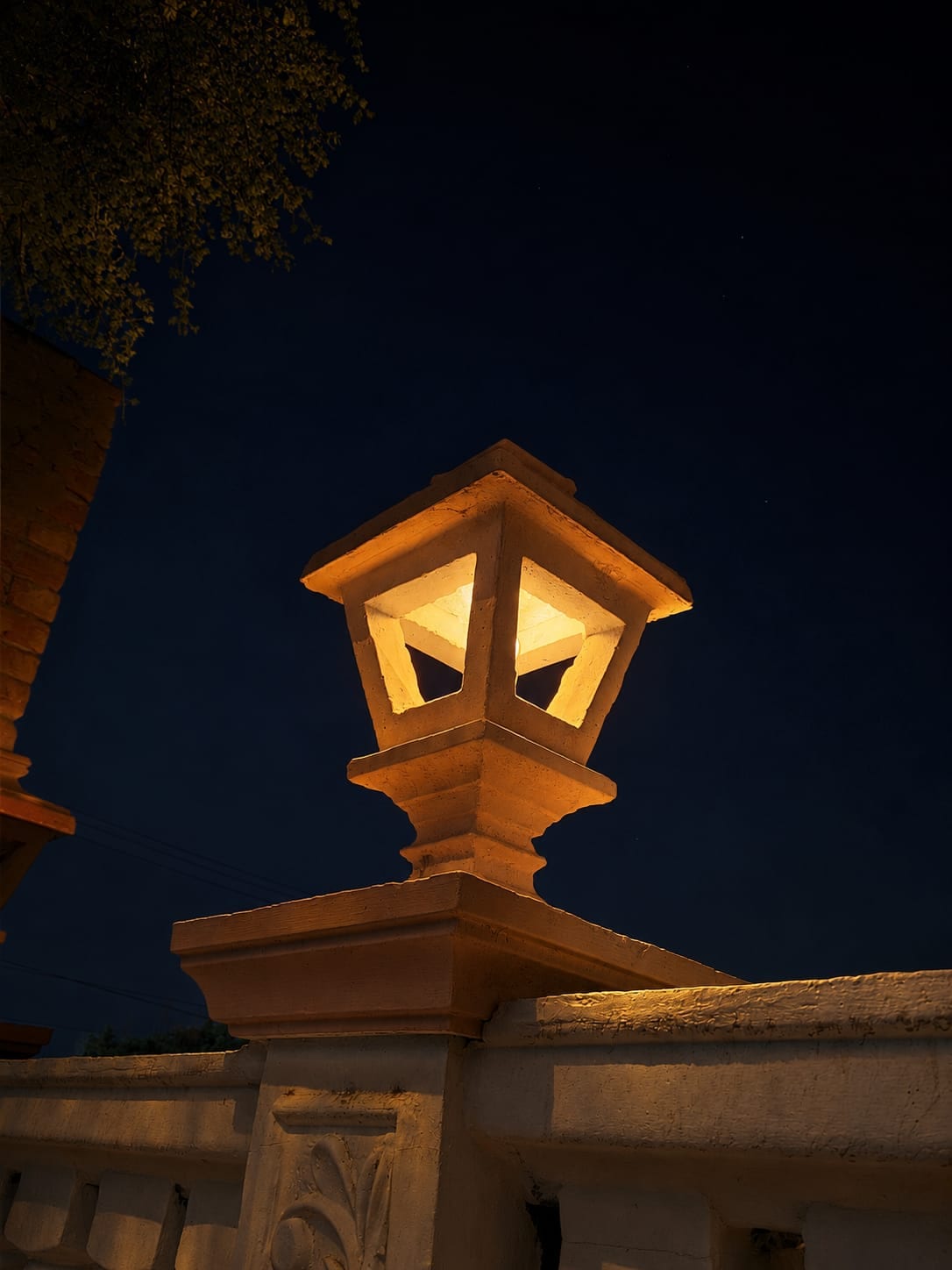 Concrete Pillar Lantern